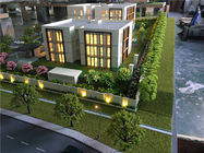 3d Residence Real Estate Model , Miniature Building Model With Trees Material