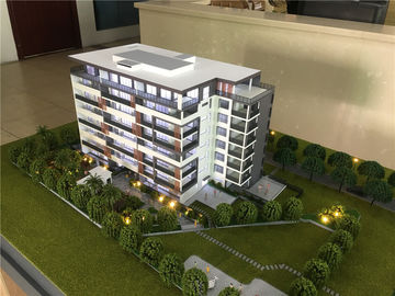 रियल एस्टेट डिस्प्ले 1 के लिए ऐक्रेलिक प्लास्टिक आवासीय भवन मॉडल।  2 * 1 मी